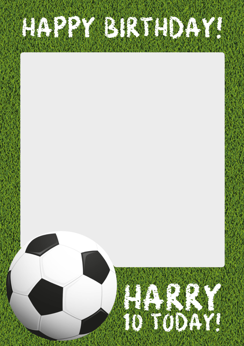 A1 A2 Personalised Selfie Frame with Football Design
