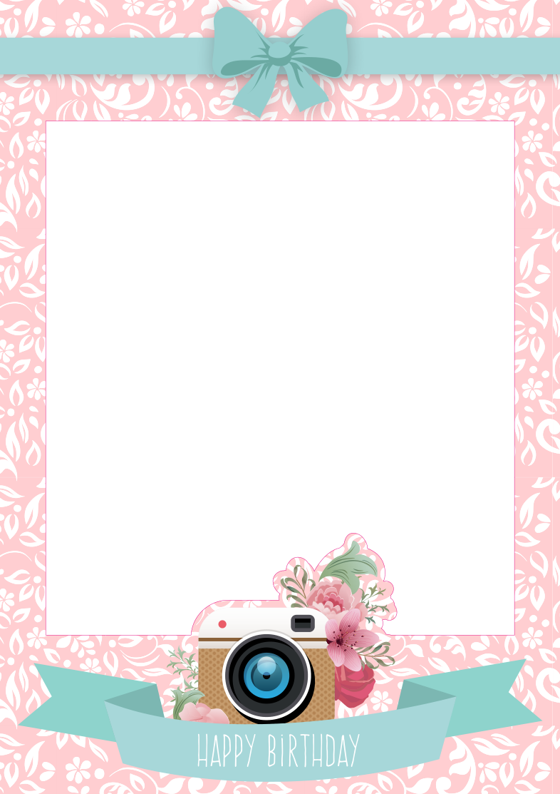 A1 A2 Personalised Selfie Frame with Happy Birthday Design